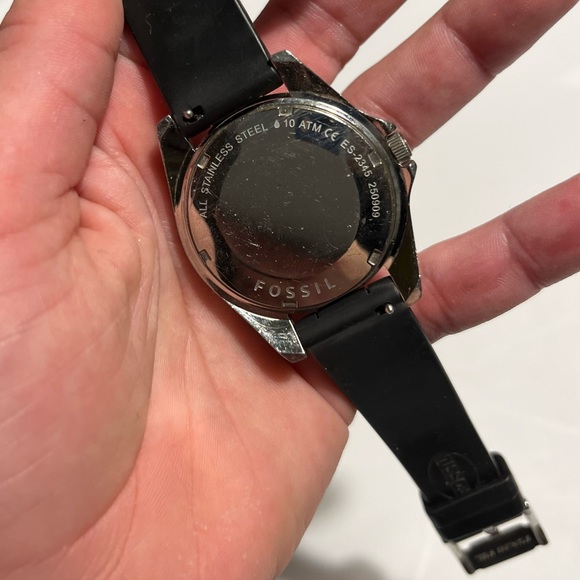 Fossil black jelly diamond dial stainless steel analog watch! - Picture 13 of 17